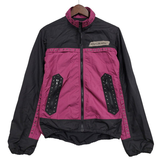 【中古品】【レディース】 HYSTERIC GLAMOUR ヒステリックグラマー 2AB-4720 STUDS NYLON JACKET スタッズ ナイロン ジャケット アウター 168-260916-ya-07-izu サイズ：F カラー：パープル×ブラック 万代Net店