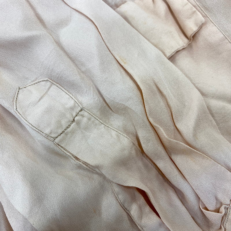 【現状渡し品】【メンズ】 PILGRIM ピルグリム 雪タグ NYLON WOVEN WITH ACETATE LS SHIRT ロングスリーブ シャツ トップス　 146-260917-kh-16-izu サイズ：M カラー：サーモンピンク系 万代Net店