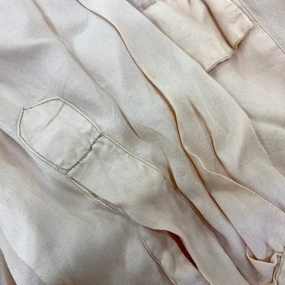 【現状渡し品】【メンズ】 PILGRIM ピルグリム 雪タグ NYLON WOVEN WITH ACETATE LS SHIRT ロングスリーブ シャツ トップス　 146-260917-kh-16-izu サイズ：M カラー：サーモンピンク系 万代Net店