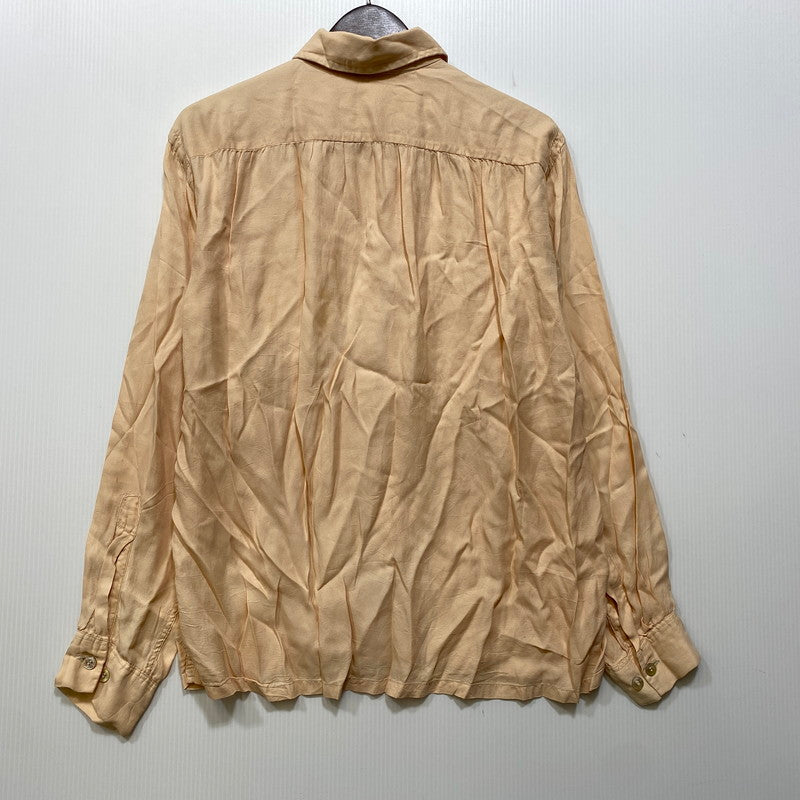 【現状渡し品】【メンズ】 PILGRIM ピルグリム 雪タグ NYLON WOVEN WITH ACETATE LS SHIRT ロングスリーブ シャツ トップス　 146-260917-kh-16-izu サイズ：M カラー：サーモンピンク系 万代Net店