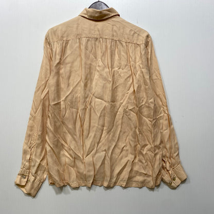 【現状渡し品】【メンズ】 PILGRIM ピルグリム 雪タグ NYLON WOVEN WITH ACETATE LS SHIRT ロングスリーブ シャツ トップス　 146-260917-kh-16-izu サイズ：M カラー：サーモンピンク系 万代Net店