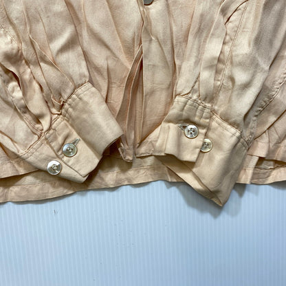 【現状渡し品】【メンズ】 PILGRIM ピルグリム 雪タグ NYLON WOVEN WITH ACETATE LS SHIRT ロングスリーブ シャツ トップス　 146-260917-kh-16-izu サイズ：M カラー：サーモンピンク系 万代Net店