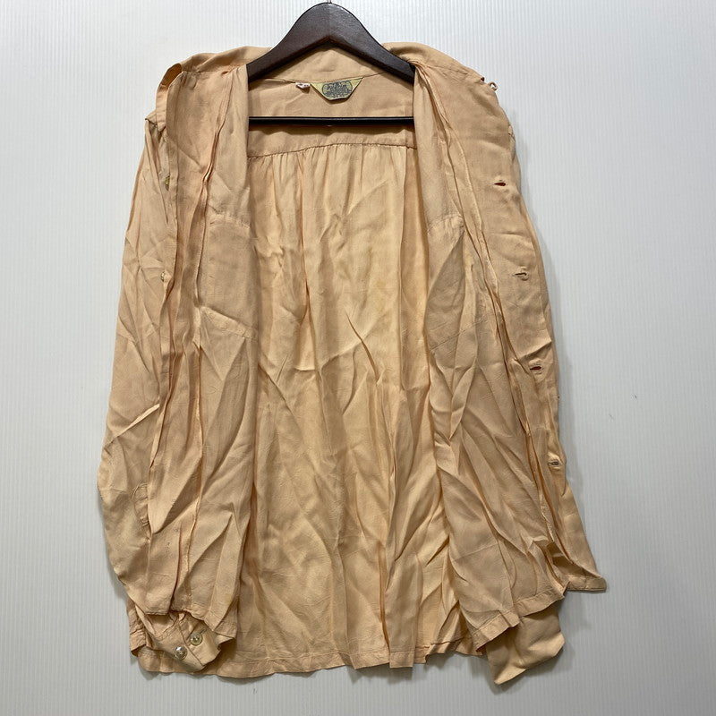 【現状渡し品】【メンズ】 PILGRIM ピルグリム 雪タグ NYLON WOVEN WITH ACETATE LS SHIRT ロングスリーブ シャツ トップス　 146-260917-kh-16-izu サイズ：M カラー：サーモンピンク系 万代Net店