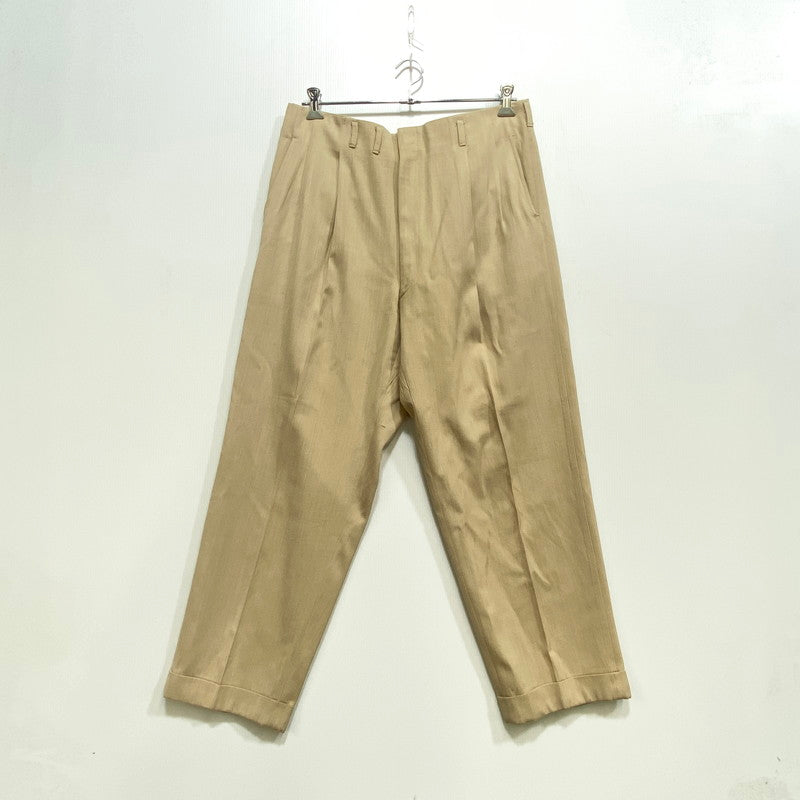 【現状渡し品】【メンズ】 HUBBARD SLACKS ハバード・スラックス 50S 2-TUCK タック SLACKS PANTS スラックス パンツ ズボン ボトムス 157-260915-ya-13-izu サイズ：下記参照 カラー：ベージュ 万代Net店