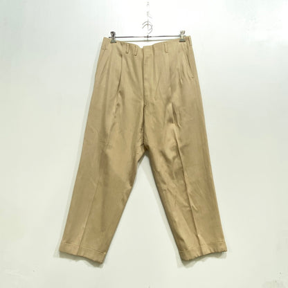 【現状渡し品】【メンズ】 HUBBARD SLACKS ハバード・スラックス 50S 2-TUCK タック SLACKS PANTS スラックス パンツ ズボン ボトムス 157-260915-ya-13-izu サイズ：下記参照 カラー：ベージュ 万代Net店