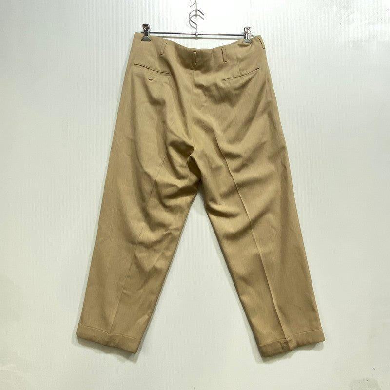 【現状渡し品】【メンズ】 HUBBARD SLACKS ハバード・スラックス 50S 2-TUCK タック SLACKS PANTS スラックス パンツ ズボン ボトムス 157-260915-ya-13-izu サイズ：下記参照 カラー：ベージュ 万代Net店
