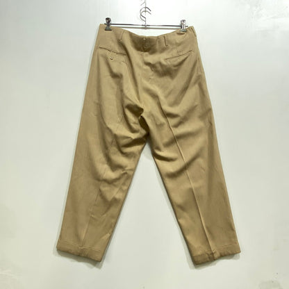 【現状渡し品】【メンズ】 HUBBARD SLACKS ハバード・スラックス 50S 2-TUCK タック SLACKS PANTS スラックス パンツ ズボン ボトムス 157-260915-ya-13-izu サイズ：下記参照 カラー：ベージュ 万代Net店