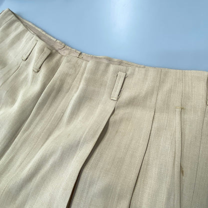 【現状渡し品】【メンズ】 HUBBARD SLACKS ハバード・スラックス 50S 2-TUCK タック SLACKS PANTS スラックス パンツ ズボン ボトムス 157-260915-ya-13-izu サイズ：下記参照 カラー：ベージュ 万代Net店