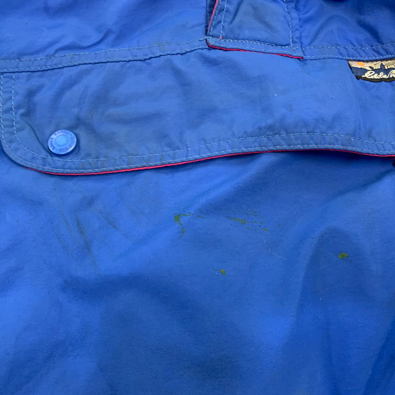 【現状渡し品】【メンズ】 EDDIE BAUER エディー・バウアー 黒タグ 80S NYLON ANORAK JACKET ナイロン アノラック ジャケット アウター 146-260922-ya-05-izu サイズ：L カラー：ブルー 万代Net店
