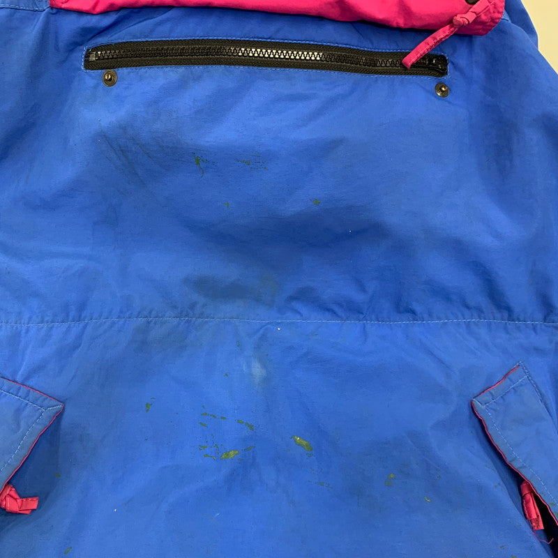 【現状渡し品】【メンズ】 EDDIE BAUER エディー・バウアー 黒タグ 80S NYLON ANORAK JACKET ナイロン アノラック ジャケット アウター 146-260922-ya-05-izu サイズ：L カラー：ブルー 万代Net店