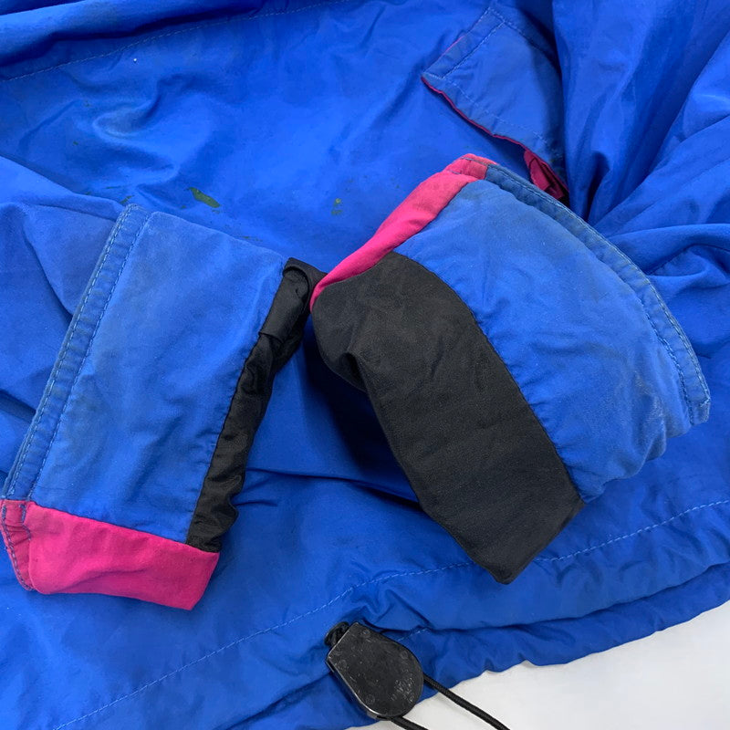 【現状渡し品】【メンズ】 EDDIE BAUER エディー・バウアー 黒タグ 80S NYLON ANORAK JACKET ナイロン アノラック ジャケット アウター 146-260922-ya-05-izu サイズ：L カラー：ブルー 万代Net店