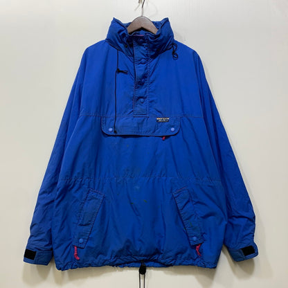 【現状渡し品】【メンズ】 EDDIE BAUER エディー・バウアー 黒タグ 80S NYLON ANORAK JACKET ナイロン アノラック ジャケット アウター 146-260922-ya-05-izu サイズ：L カラー：ブルー 万代Net店