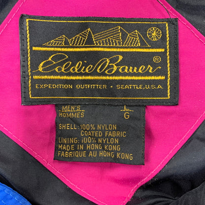 【現状渡し品】【メンズ】 EDDIE BAUER エディー・バウアー 黒タグ 80S NYLON ANORAK JACKET ナイロン アノラック ジャケット アウター 146-260922-ya-05-izu サイズ：L カラー：ブルー 万代Net店