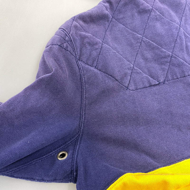 【中古品】【メンズ】 POLO BY RALPH LAUREN 90S CUSTOM FIT2-TONE SWEAT ANORAK PARKA カスタム フィット ツートーン スウェット アノラック パーカー トップス 長袖 146-260923-cs-13-izu サイズ：S カラー：ネイビー×イエロー 万代Net店