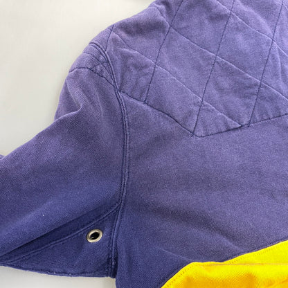 【中古品】【メンズ】 POLO BY RALPH LAUREN 90S CUSTOM FIT2-TONE SWEAT ANORAK PARKA カスタム フィット ツートーン スウェット アノラック パーカー トップス 長袖 146-260923-cs-13-izu サイズ：S カラー：ネイビー×イエロー 万代Net店