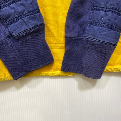 【中古品】【メンズ】 POLO BY RALPH LAUREN 90S CUSTOM FIT2-TONE SWEAT ANORAK PARKA カスタム フィット ツートーン スウェット アノラック パーカー トップス 長袖 146-260923-cs-13-izu サイズ：S カラー：ネイビー×イエロー 万代Net店