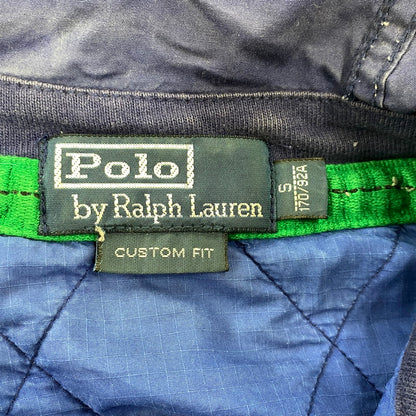 【中古品】【メンズ】 POLO BY RALPH LAUREN 90S CUSTOM FIT2-TONE SWEAT ANORAK PARKA カスタム フィット ツートーン スウェット アノラック パーカー トップス 長袖 146-260923-cs-13-izu サイズ：S カラー：ネイビー×イエロー 万代Net店