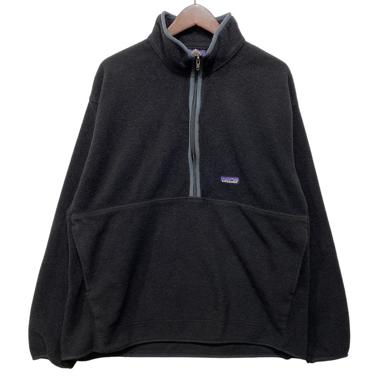 【中古品】【メンズ】 PATAGONIA パタゴニア 2004年製 00S SYNCHILLA HALF-ZIP FLEECE PULLOVER JACKET シンチラ ハーフ ジップ フリース プルオーバー ジャケット 144-260925-yn-04-izu サイズ：XL カラー：ブラック 万代Net店