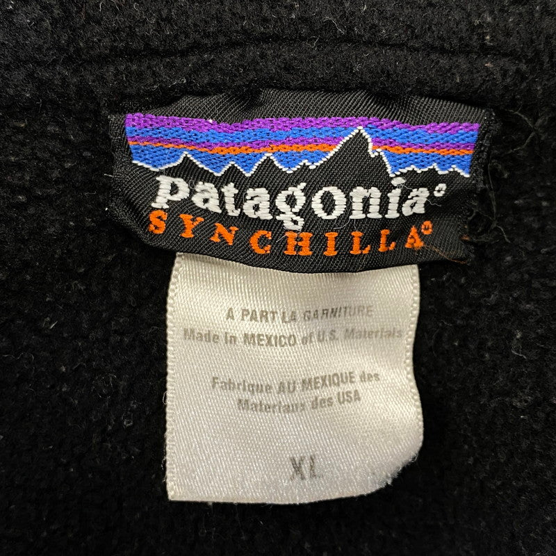 【中古品】【メンズ】 PATAGONIA パタゴニア 2004年製 00S SYNCHILLA HALF-ZIP FLEECE PULLOVER JACKET シンチラ ハーフ ジップ フリース プルオーバー ジャケット 144-260925-yn-04-izu サイズ：XL カラー：ブラック 万代Net店