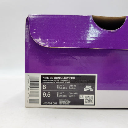 【中古品】【メンズ/レディース】 NIKE SB ナイキエスビー DUNK LOW ダンク ロー スニーカー 靴 160-260921-yn-08-izu サイズ：26.0cm カラー：ファントム/マラカイト/ハイパーロイヤル 万代Net店