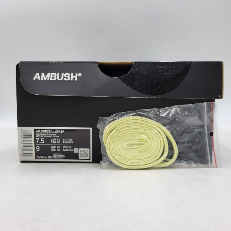 【中古品】【メンズ/レディース】 NIKE ナイキ × AMBUSH アンブッシュ AIR FORCE 1 LOW SP DV3464-300 エアフォース 1 ロー SP スニーカー 靴 160-260921-as-20-izu サイズ：25.5m カラー：PINE GREEN/CITRON TINT 万代Net店