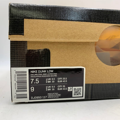 【中古品】【メンズ/レディース】 NIKE ナイキ× OFF-WHITE オフホワイト DJ0950-117 DUNK LOW ダンク ロー スニーカー シューズ 靴 160-260915-cs-16-izu サイズ：25.5cm カラー：SAIL/NEUTRAL GREY-HYPER PINK 万代Net店