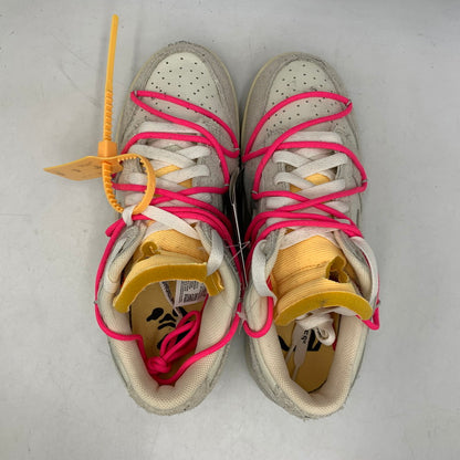 【中古品】【メンズ/レディース】 NIKE ナイキ× OFF-WHITE オフホワイト DJ0950-117 DUNK LOW ダンク ロー スニーカー シューズ 靴 160-260915-cs-16-izu サイズ：25.5cm カラー：SAIL/NEUTRAL GREY-HYPER PINK 万代Net店