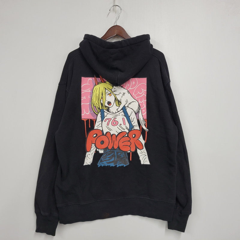 【中古品】【メンズ】 GLAMB グラム×チェーンソーマン POWER HOODIE パワー フーディー トップス 長袖 142-260916-ya-04-izu サイズ：L カラー：ブラック 万代Net店