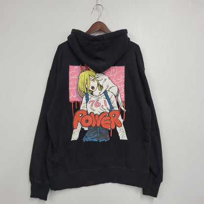 【中古品】【メンズ】 GLAMB グラム×チェーンソーマン POWER HOODIE パワー フーディー トップス 長袖 142-260916-ya-04-izu サイズ：L カラー：ブラック 万代Net店