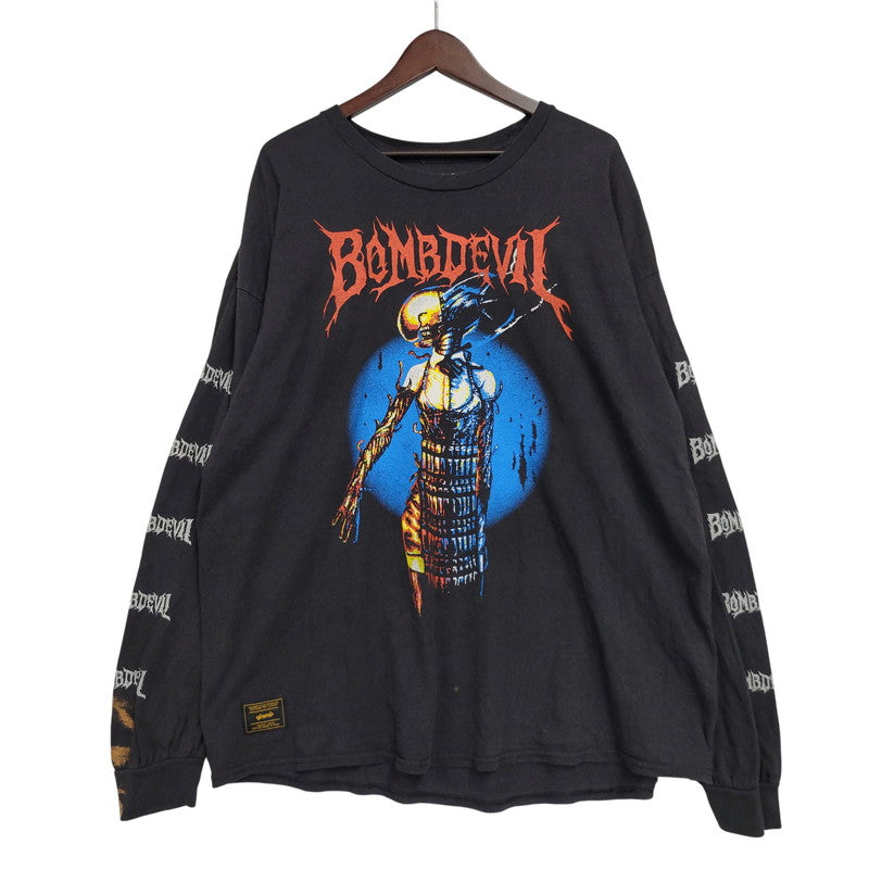 【中古品】【メンズ】 GLAMB グラム×チェーンソーマン BOMB DEVIL ボム デビル LS TEE ロングスリーブ Tシャツ トップス 長袖 142-260916-ya-01-izu サイズ：L カラー：ブラック 万代Net店