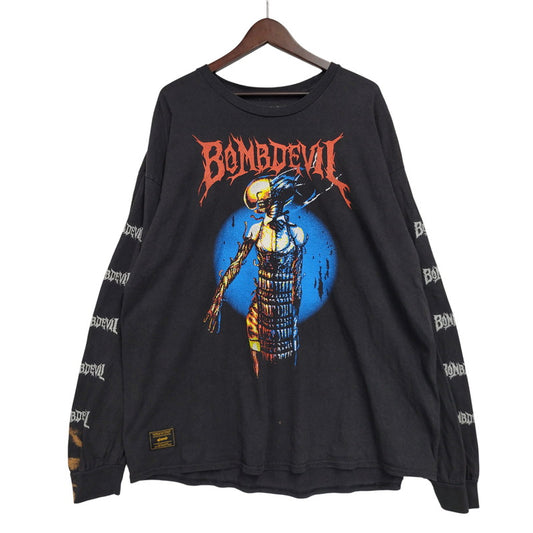 【中古品】【メンズ】 GLAMB グラム×チェーンソーマン BOMB DEVIL ボム デビル LS TEE ロングスリーブ Tシャツ トップス 長袖 142-260916-ya-01-izu サイズ：L カラー：ブラック 万代Net店