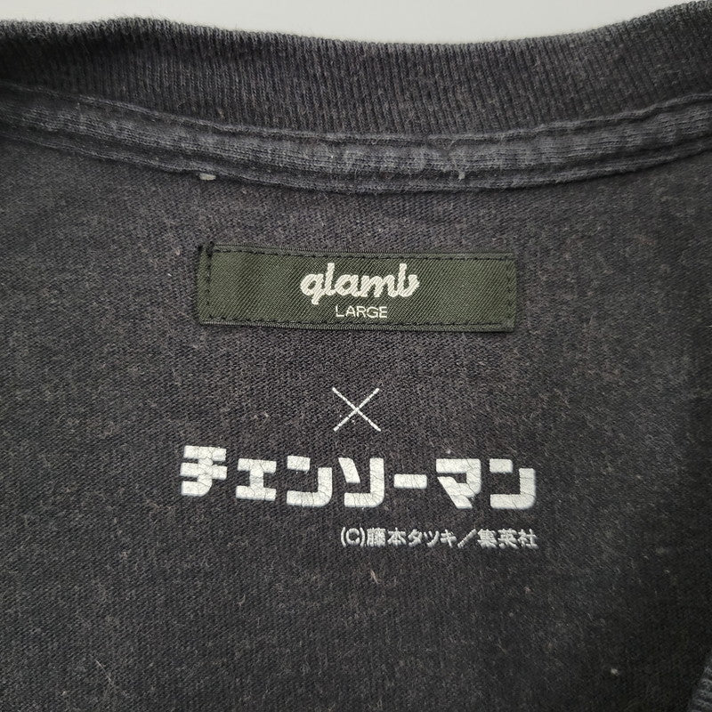 【中古品】【メンズ】 GLAMB グラム×チェーンソーマン BOMB DEVIL ボム デビル LS TEE ロングスリーブ Tシャツ トップス 長袖 142-260916-ya-01-izu サイズ：L カラー：ブラック 万代Net店