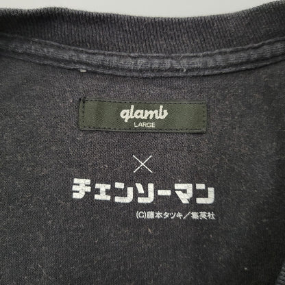 【中古品】【メンズ】 GLAMB グラム×チェーンソーマン BOMB DEVIL ボム デビル LS TEE ロングスリーブ Tシャツ トップス 長袖 142-260916-ya-01-izu サイズ：L カラー：ブラック 万代Net店