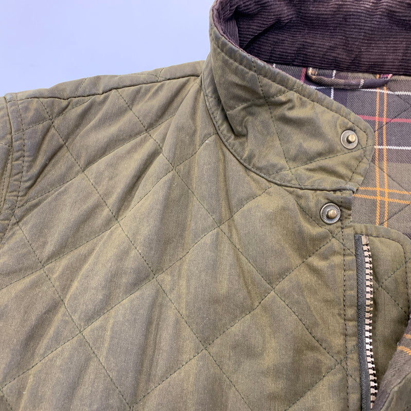 【現状渡し品】【メンズ】 BARBOUR バーブァー MWX0611OL71 15AW CHELSEA WAXED QUILTED JACKET チェルシー ワックスド キルティング ジャケット アウター 144-260915-cs-08-izu サイズ：XL カラー：カーキ 万代Net店