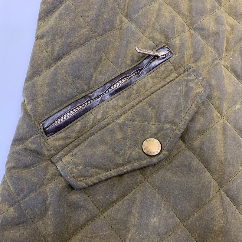 【現状渡し品】【メンズ】 BARBOUR バーブァー MWX0611OL71 15AW CHELSEA WAXED QUILTED JACKET チェルシー ワックスド キルティング ジャケット アウター 144-260915-cs-08-izu サイズ：XL カラー：カーキ 万代Net店