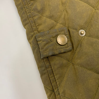 【現状渡し品】【メンズ】 BARBOUR バーブァー MWX0611OL71 15AW CHELSEA WAXED QUILTED JACKET チェルシー ワックスド キルティング ジャケット アウター 144-260915-cs-08-izu サイズ：XL カラー：カーキ 万代Net店