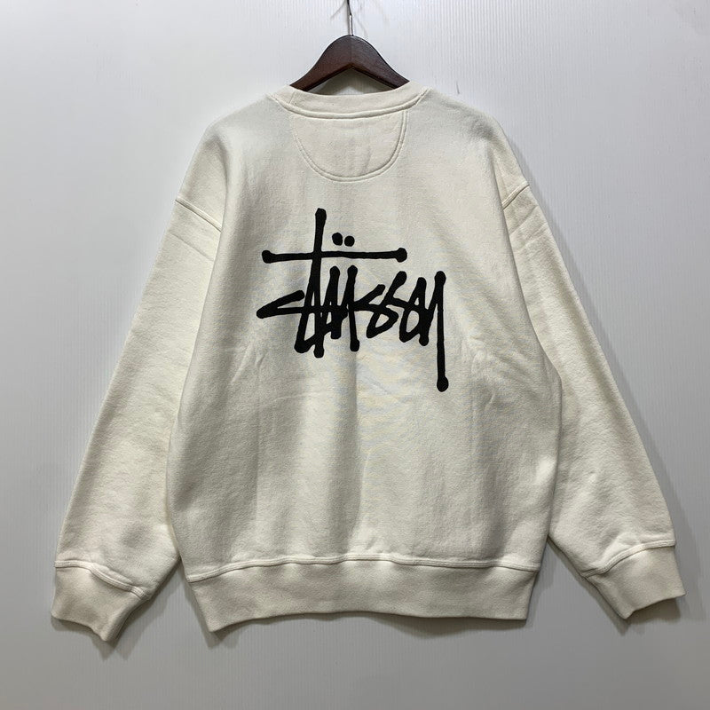 【中古品】【メンズ】 STUSSY ステューシー 1915001 BASIC STUSSY PIGMENT CREW SWEATSHIRT ベーシック ステューシー ピグメント クルー スウェットシャツ トップス 長袖 142-260915-cs-09-izu サイズ：L カラー：ホワイト 万代Net店