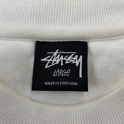 【中古品】【メンズ】 STUSSY ステューシー 1915001 BASIC STUSSY PIGMENT CREW SWEATSHIRT ベーシック ステューシー ピグメント クルー スウェットシャツ トップス 長袖 142-260915-cs-09-izu サイズ：L カラー：ホワイト 万代Net店