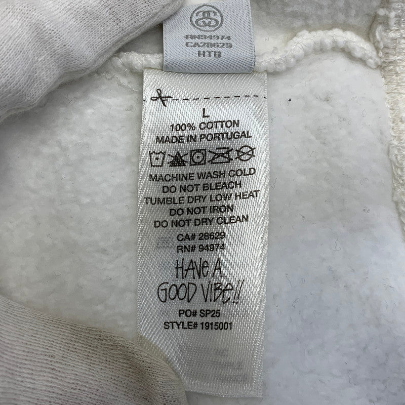 【中古品】【メンズ】 STUSSY ステューシー 1915001 BASIC STUSSY PIGMENT CREW SWEATSHIRT ベーシック ステューシー ピグメント クルー スウェットシャツ トップス 長袖 142-260915-cs-09-izu サイズ：L カラー：ホワイト 万代Net店
