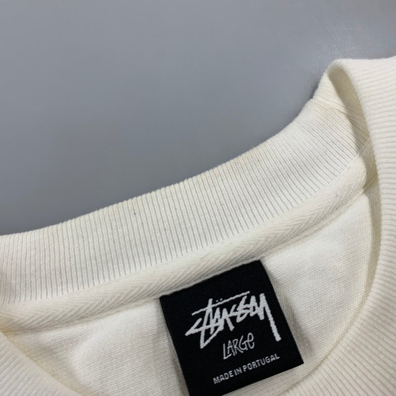 【中古品】【メンズ】 STUSSY ステューシー 1915001 BASIC STUSSY PIGMENT CREW SWEATSHIRT ベーシック ステューシー ピグメント クルー スウェットシャツ トップス 長袖 142-260915-cs-09-izu サイズ：L カラー：ホワイト 万代Net店