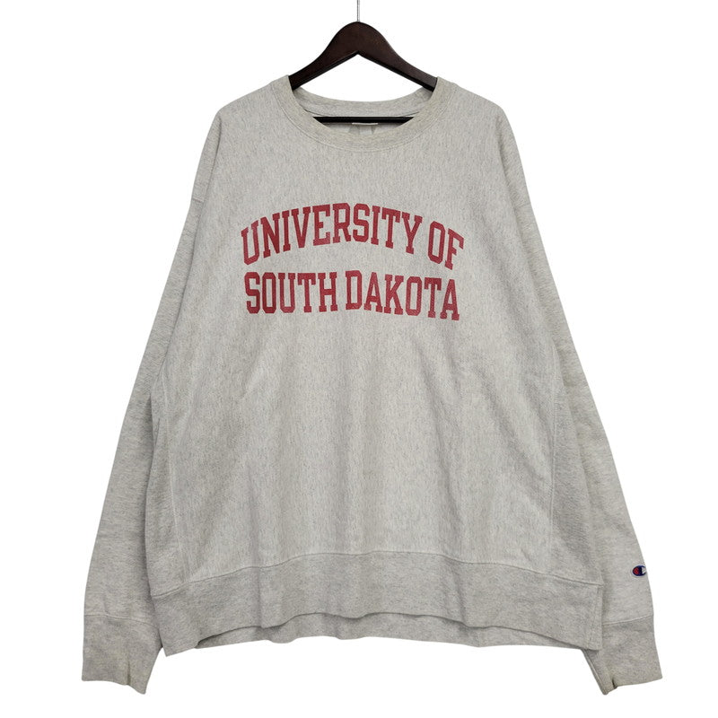 【中古品】【メンズ】 Champion チャンピオン UNIVERSITY OF SOUTH DAKOTA REVERSE WEAVE SWEATSHIRT リバースウィーブ スウェット トレーナー 青単色タグ復刻 148-260923-as-04-izu サイズ：2XL カラー：グレー系 万代Net店