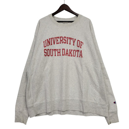 【中古品】【メンズ】 Champion チャンピオン UNIVERSITY OF SOUTH DAKOTA REVERSE WEAVE SWEATSHIRT リバースウィーブ スウェット トレーナー 青単色タグ復刻 148-260923-as-04-izu サイズ：2XL カラー：グレー系 万代Net店