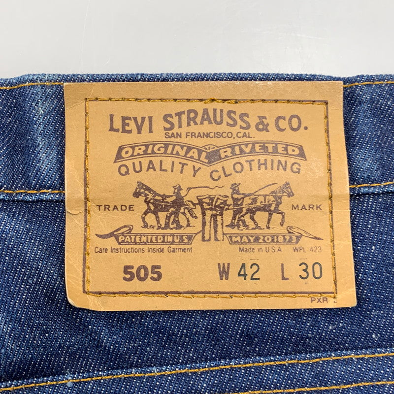 【中古品】【メンズ】 LEVI'S リーバイス 20505-0217 刻印698 オレンジタブ USA製 505 DENIM PANTS デニムパンツ ボトムス 157-261009-sm-03-izu サイズ：42×30 カラー：ブルー 万代Net店