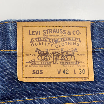 【中古品】【メンズ】 LEVI'S リーバイス 20505-0217 刻印698 オレンジタブ USA製 505 DENIM PANTS デニムパンツ ボトムス 157-261009-sm-03-izu サイズ：42×30 カラー：ブルー 万代Net店