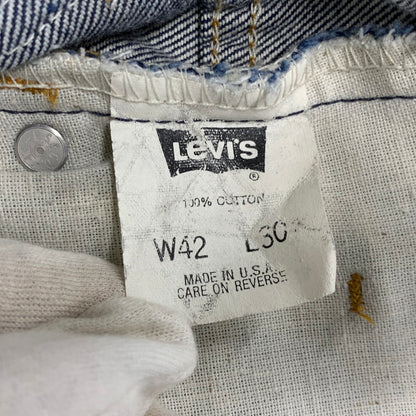 【中古品】【メンズ】 LEVI'S リーバイス 20505-0217 刻印698 オレンジタブ USA製 505 DENIM PANTS デニムパンツ ボトムス 157-261009-sm-03-izu サイズ：42×30 カラー：ブルー 万代Net店