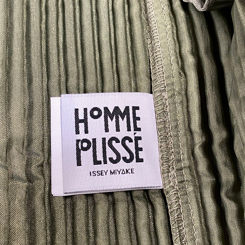 【中古品】【メンズ】 HOMME PLISSE ISSEY MIYAKE オム プリッセ イッセイミヤケ HP53JD155 TAILORED PLEATS 2 テーラード プリーツ ジャケット アウター 140-260917-kh-14-izu サイズ：4 カラー：オリーブ 万代Net店