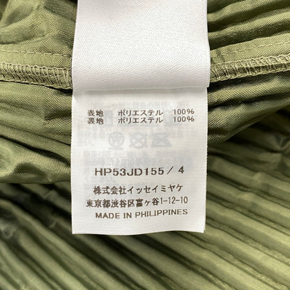 【中古品】【メンズ】 HOMME PLISSE ISSEY MIYAKE オム プリッセ イッセイミヤケ HP53JD155 TAILORED PLEATS 2 テーラード プリーツ ジャケット アウター 140-260917-kh-14-izu サイズ：4 カラー：オリーブ 万代Net店