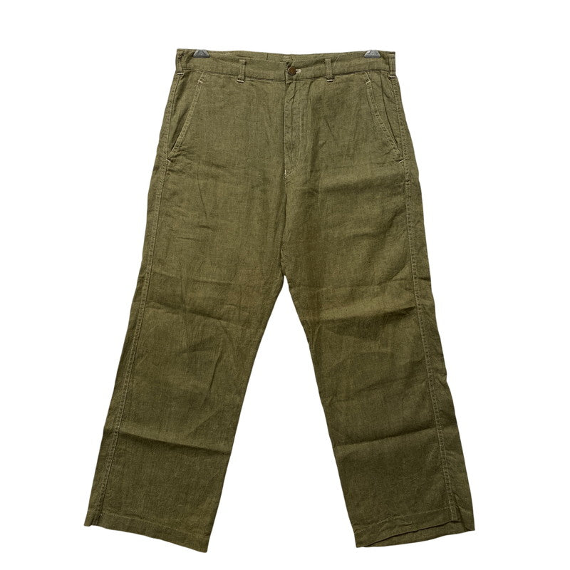 【中古品】【メンズ】 COMME des GARCONS HOMME コムデギャルソンオム LINEN COTTON PANTS HP-02030S AD1999 リネン コットン パンツ 151-260917-as-11-izu サイズ：S カラー：オリーブ 万代Net店