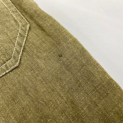 【中古品】【メンズ】 COMME des GARCONS HOMME コムデギャルソンオム LINEN COTTON PANTS HP-02030S AD1999 リネン コットン パンツ 151-260917-as-11-izu サイズ：S カラー：オリーブ 万代Net店