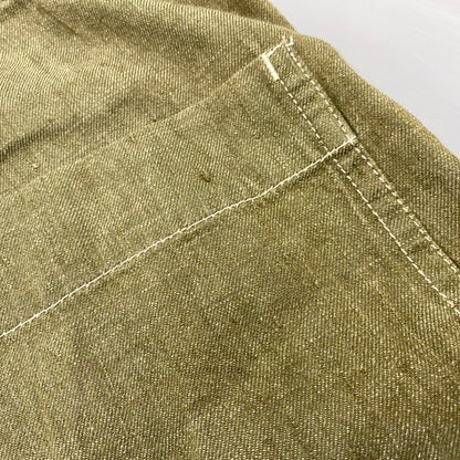 【中古品】【メンズ】 COMME des GARCONS HOMME コムデギャルソンオム LINEN COTTON PANTS HP-02030S AD1999 リネン コットン パンツ 151-260917-as-11-izu サイズ：S カラー：オリーブ 万代Net店